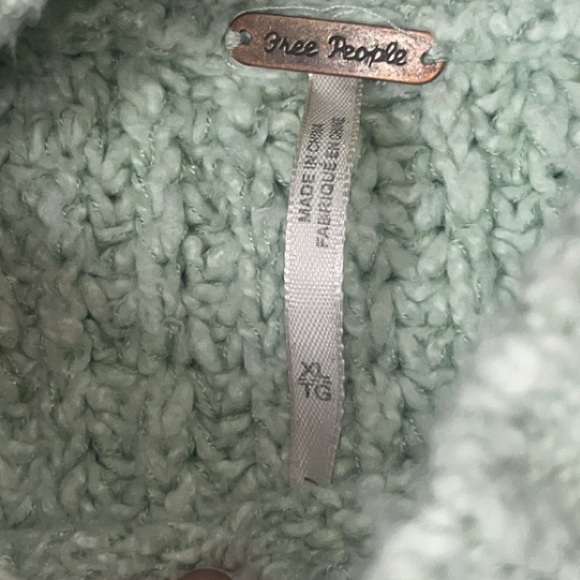 Free People Merry Go Round Crop Sweater Turtleneck #V00 - Picture 6 of 8